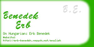 benedek erb business card